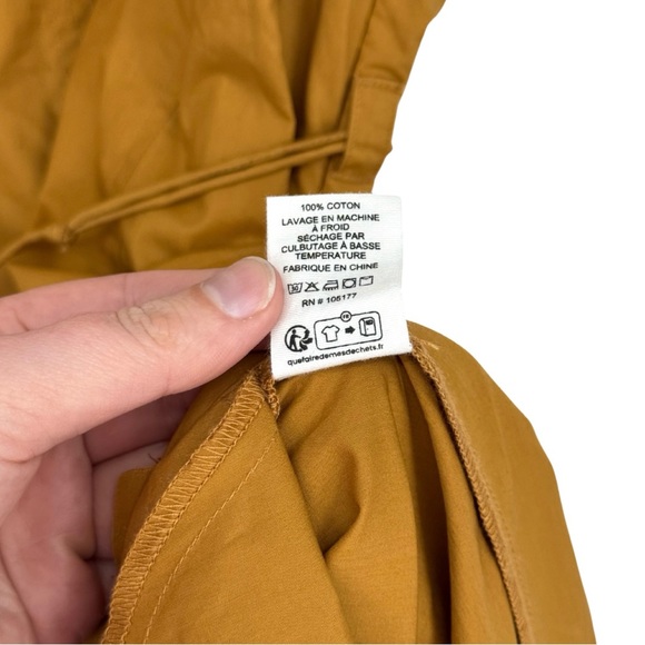 Ulla Johnson Kiran Dress Topaz 6 Sleeveless V-Neck Midi Length Golden Yellow - Picture 11 of 14